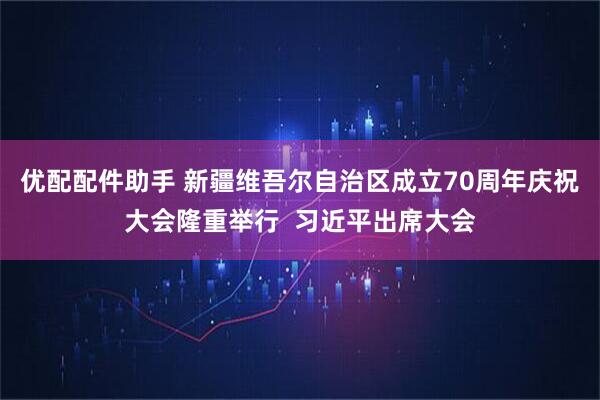 优配配件助手 新疆维吾尔自治区成立70周年庆祝大会隆重举行  习近平出席大会