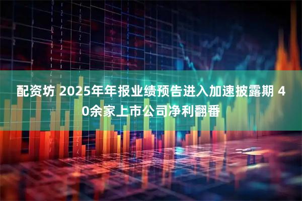 配资坊 2025年年报业绩预告进入加速披露期 40余家上市公司净利翻番